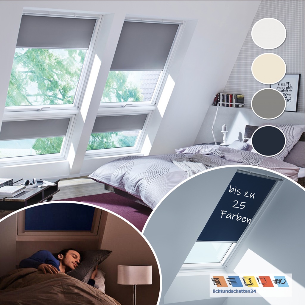 VELUX Verdunkelungsrollo manuell in 25 Farben